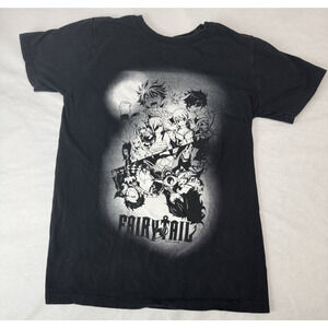 Anime Fairy Tail T-Shirt Black FairyTail Shonen Fantasy Hiro Mashima Size XS